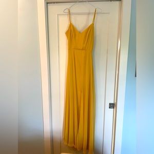 Azazie Marigold Tie Back Dress size 6